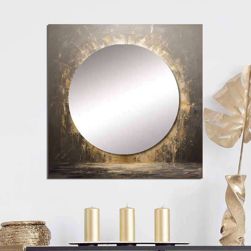 Carzell - Miroir carré méditation pour décoration murale, 23 po x 23 po