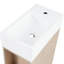 Meuble-lavabo de 18,6 po avec lavabo, armoire, porte-papier hygiénique, tablette, finition naturelle, orientation gauche ou droite et emplacement du lavabo en matériaux céramiques