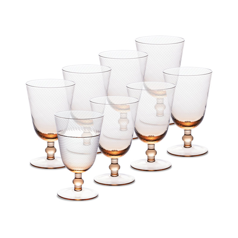 Zest Fluted Goblet Set Of 8