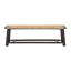 Banc de 59 pouces moderne, bois massif et finition noyer, pour un entretien par temps doux-125561387