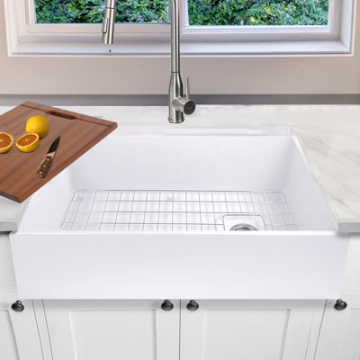 Nantucket Sinks Cape 19'' W Single Bowl Fireclay Farmhouse Kitchen Sink