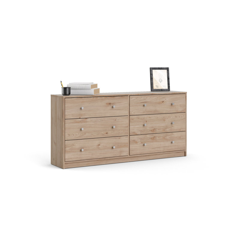 Commode double 6 tiroirs l 56,34 po Clanton, Hickory Jackson