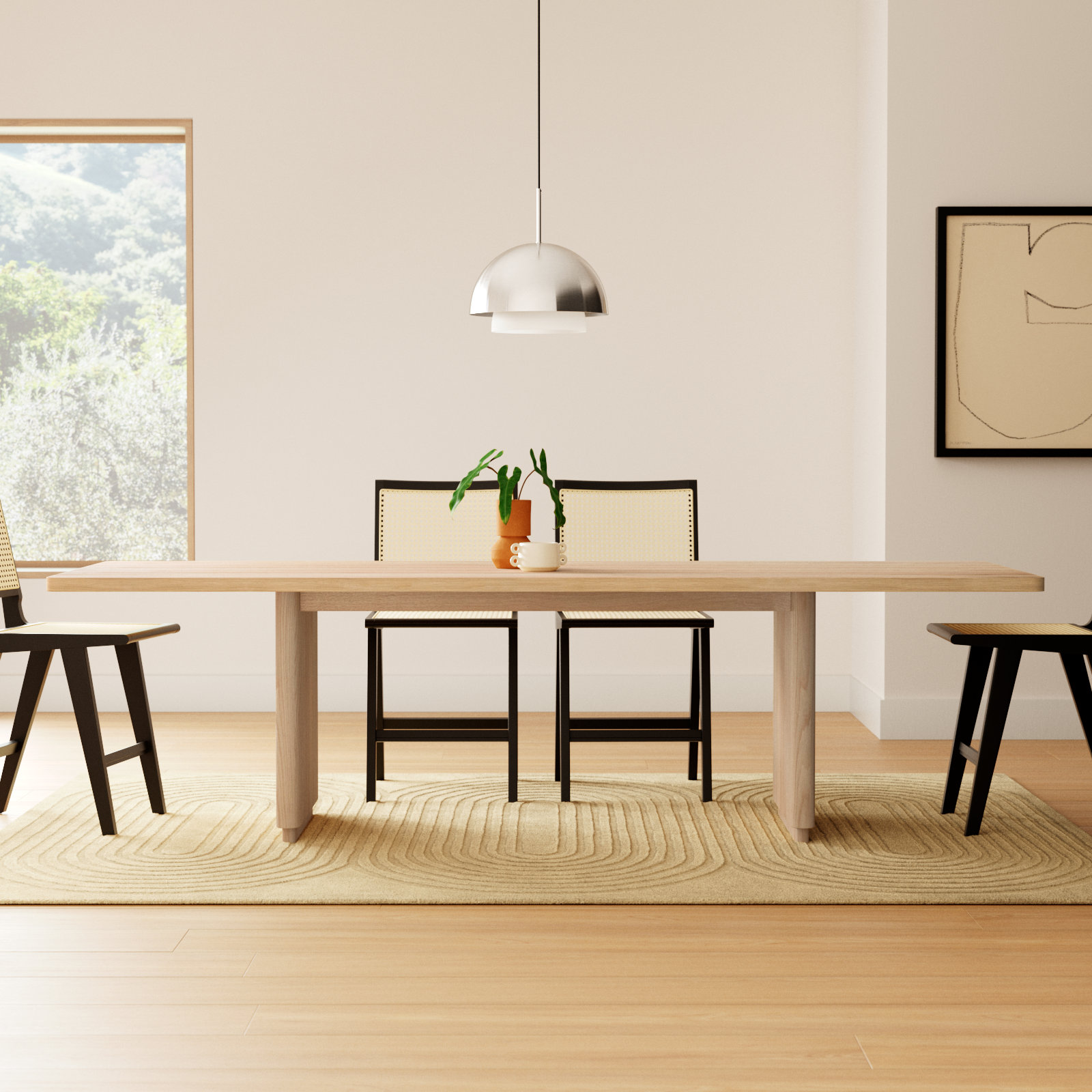 Mille 104" Dining Table, Oak