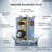 Pressure-Balanced Shower System, 12" LED Rainfall Shower Head with Slide Bar, Handheld Shower-104703912