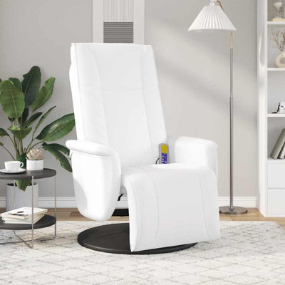 71 cm Wide Faux Leather Swivel Recliner