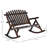Adirondack Rocking Chair Outdoor Wooden Rocking Chair, Double-Person Rustic Adirondack Rocker