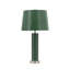 Lampe de table en cuir 14 x 14 x 27 po