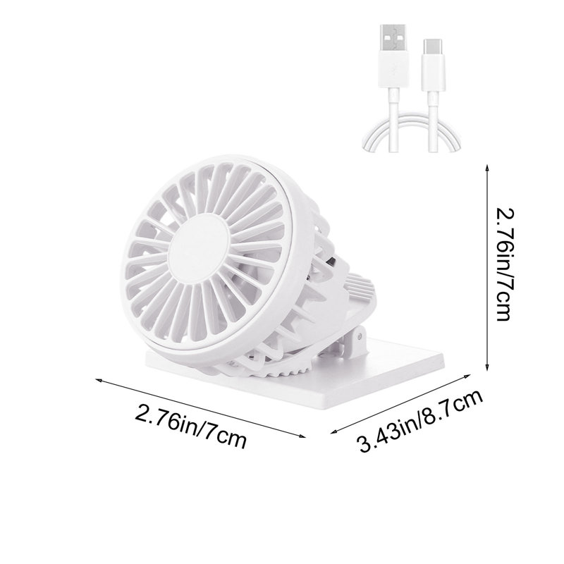 Ventilateur de bureau USB kabndieu, White