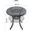 Table de salle à manger en aluminium coulé 29,86 po - structure noire, trou pour parasol, rouille, 4 chaises de 29,86 pouces