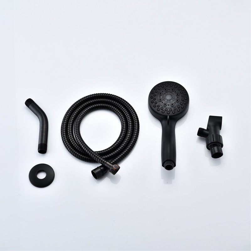 Handheld Shower Head With Hose - Oil Rubbed Bronze. High 5 Mode Adjustable Spray. Medical Nozzles, & Hygienic. Easy Clean, No Clogging. Quality Abs. Powerful Spray In Low Water. Water Trickle Mode.
