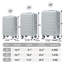20"/24"/28" 3 Pcs/Set In ABS Spinner Wheel Luggage, Matching Colour , With Combination Lock (Silver)