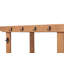 Table de barbecue extérieure en bois de 43 po avec roulettes, plateau en métal et rangement, pour barbecue