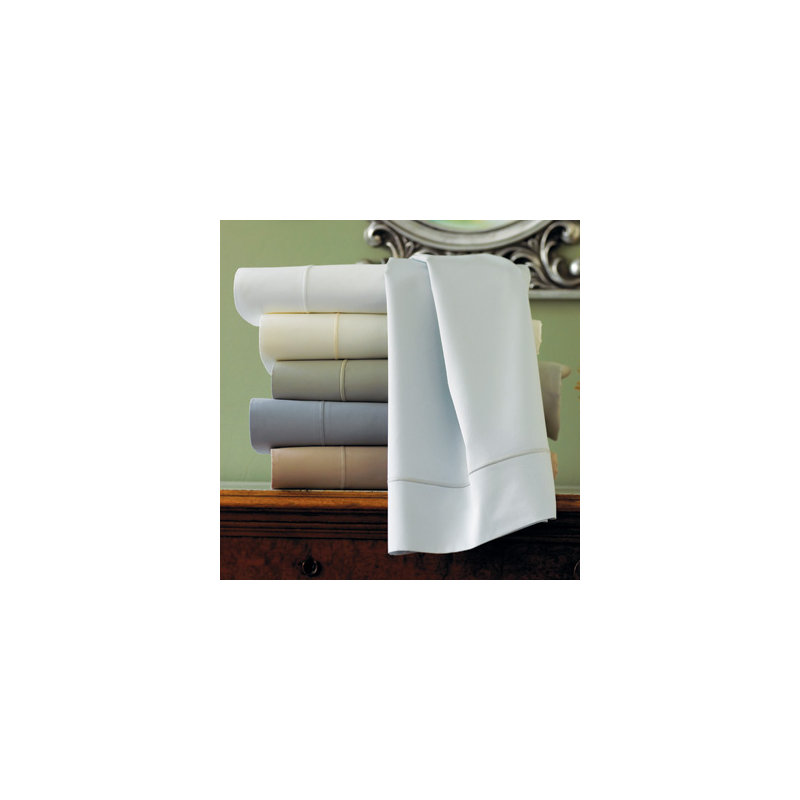 Soprano 420 Thread Count Egyptian-Quality Cotton Sateen Pillowcase, White, Standard Pillowcase