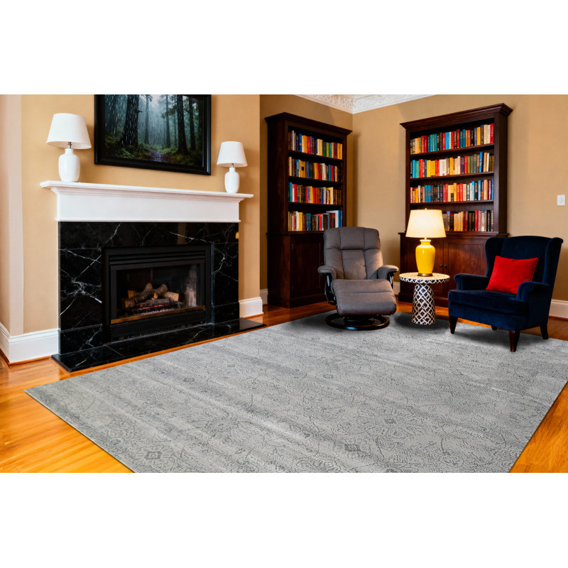 HARMONY 7.10X10.10 59002-5555 IVORY/BLUE, Rectangle 7'10" x 10'10"