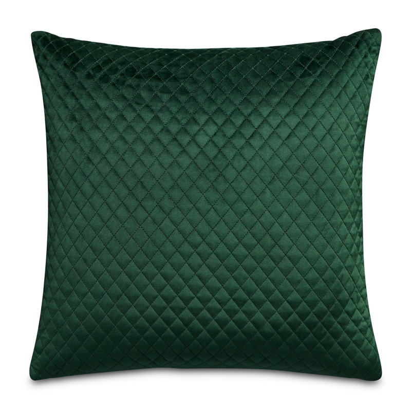 Gemma Velvet Square Pillow Cover & Insert, Forest