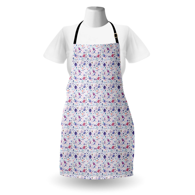 Dakota Fields Outer Space Apron Unisex Planets Celestial Items Adult Size Multicolor