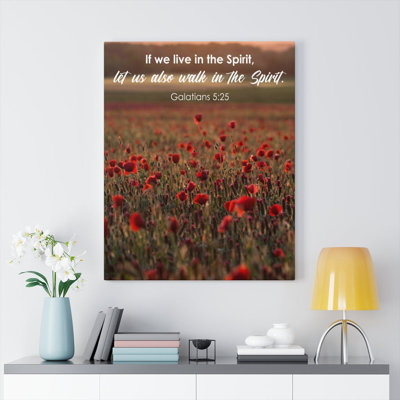 Live In The Spirit Galatians 5:25 - Wrapped Canvas Print
