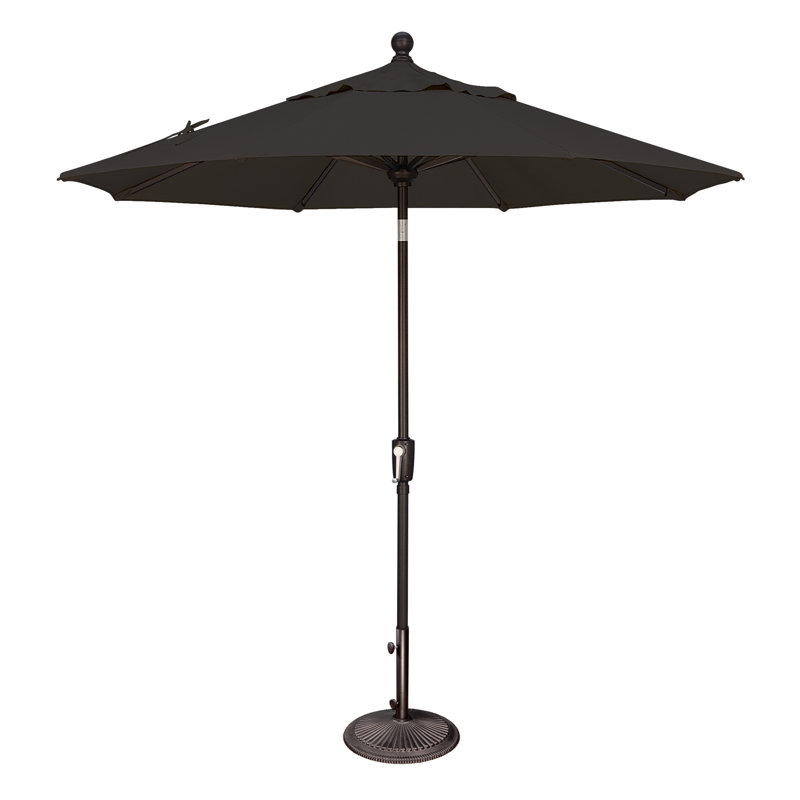 Parasol de marché 90 po Bigsby, 96" H x 90" W x 90" D, Semelle noire, Noir