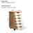 Solid Wood Roll Cart & Storage Chest 6 Drawer Natural Honey & White-467244027