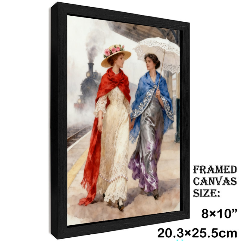 Reproduction d'art encadrée noire rétro élégante, H 11 po x l 9 po
