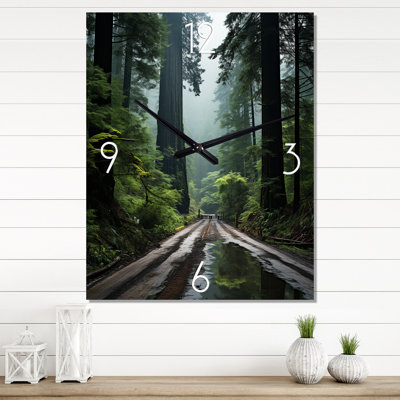 Usa Jedediah Smith Redwoods Forest - Landscapes Modern Wall Clock