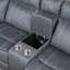 Dollum Two Tone Manual Recliner Sectional Sofa W/USB Port & Cupholder Console (Sectional)-464170602