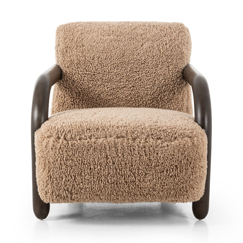 Fauteuil Risco, Polyester Andes, Bouleau brûlé, Bouleau brûlé