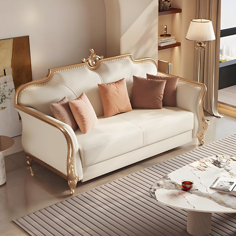 Canapé-lit convertible 78,74 po Modern Light Luxury, H 45,28 po x l 78,74 po x P 37,4 po, Blanc