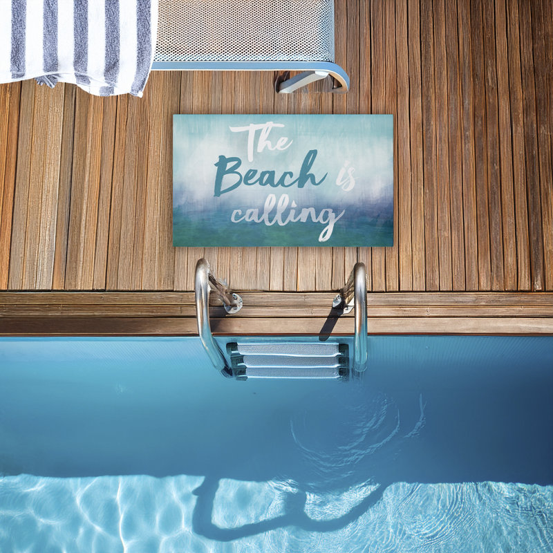 Tapis de plage pour l'extérieur Beach Is Calling Gradient