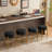 " Tall, Round Bar Stools, Set Of  - Contemporary Upholstered Dining Stools  Kitchens, Coffee Shops And Bar Stores - Includes Sturdy Hardware Support Legs-1947588880-1947588886