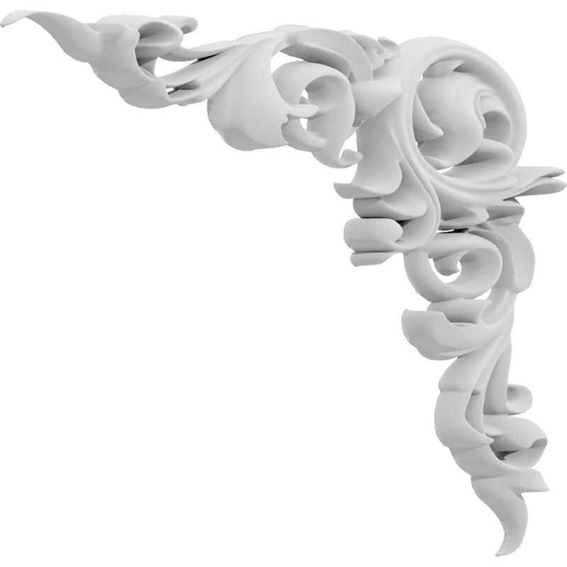 Applique Huron Rosette, 4" H x 8" L x 63" D, La gauche
