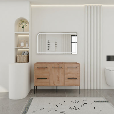 48"  Freestanding Bathroom Vanity  &  Soft-Close Cabinet Door And 4 Drawers ((Kd-Packing)-Vanity Only