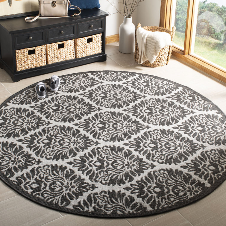 Emmanuel 100 Performance Damask Indoor/Outdoor Area Rug