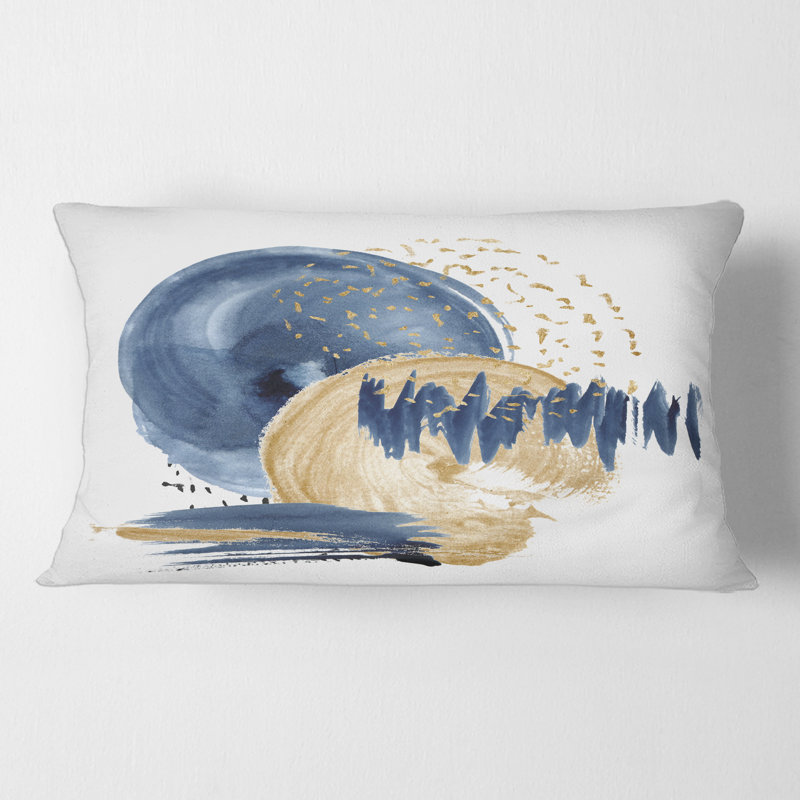 Circle Ocean Texture Rectangular Pillow Cover & Insert