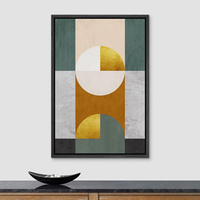 " Block Circles Abstract Shapes Illustrations " Painting Print