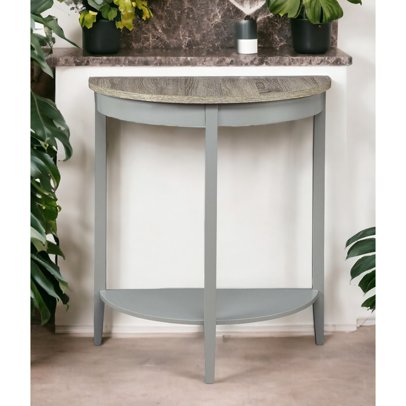 Console demi-lune, Brun / Chêne