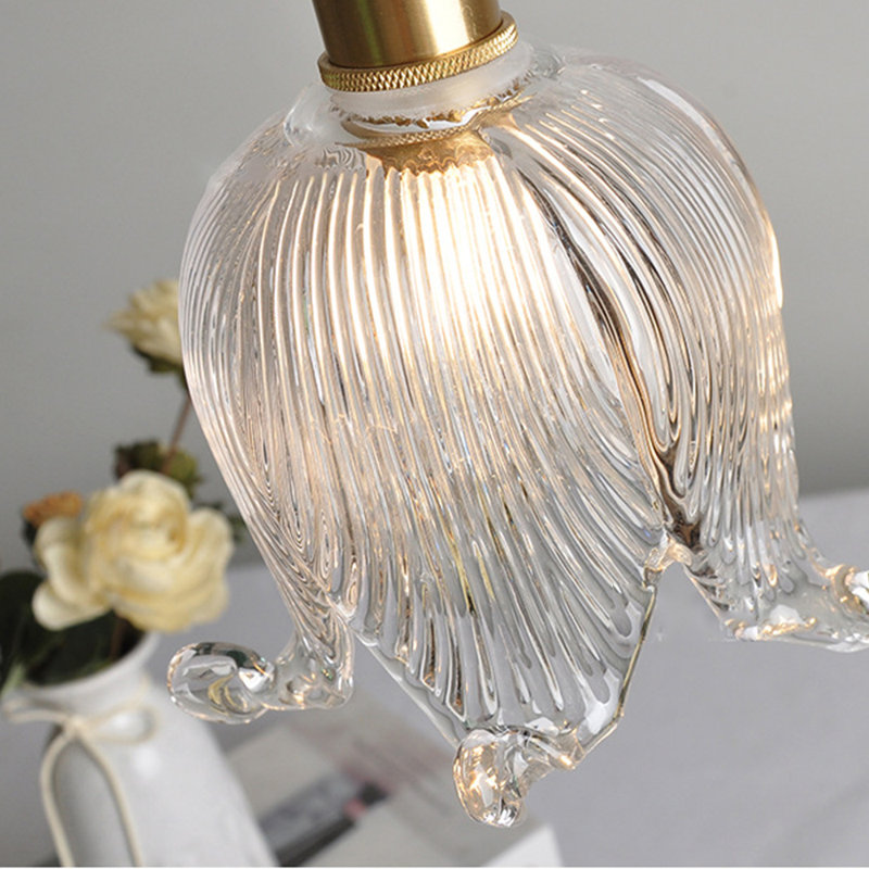 Luminaire suspendu 1 lumière Haylea, Transparent