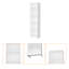 Bibliothèque moderne blanche avec 5 tablettes - Organisation pratique de 5 tablettes