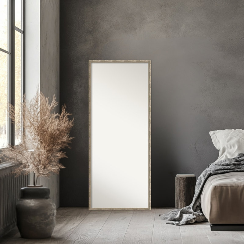 Miroir de plancher pleine grandeur Mila, Argent foncé