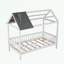Lit simple en bois avec clôture-1281897301