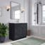 Meuble-lavabo de salle de bain en bois massif prêt à assembler 36 po - comptoir non inclus-126347192