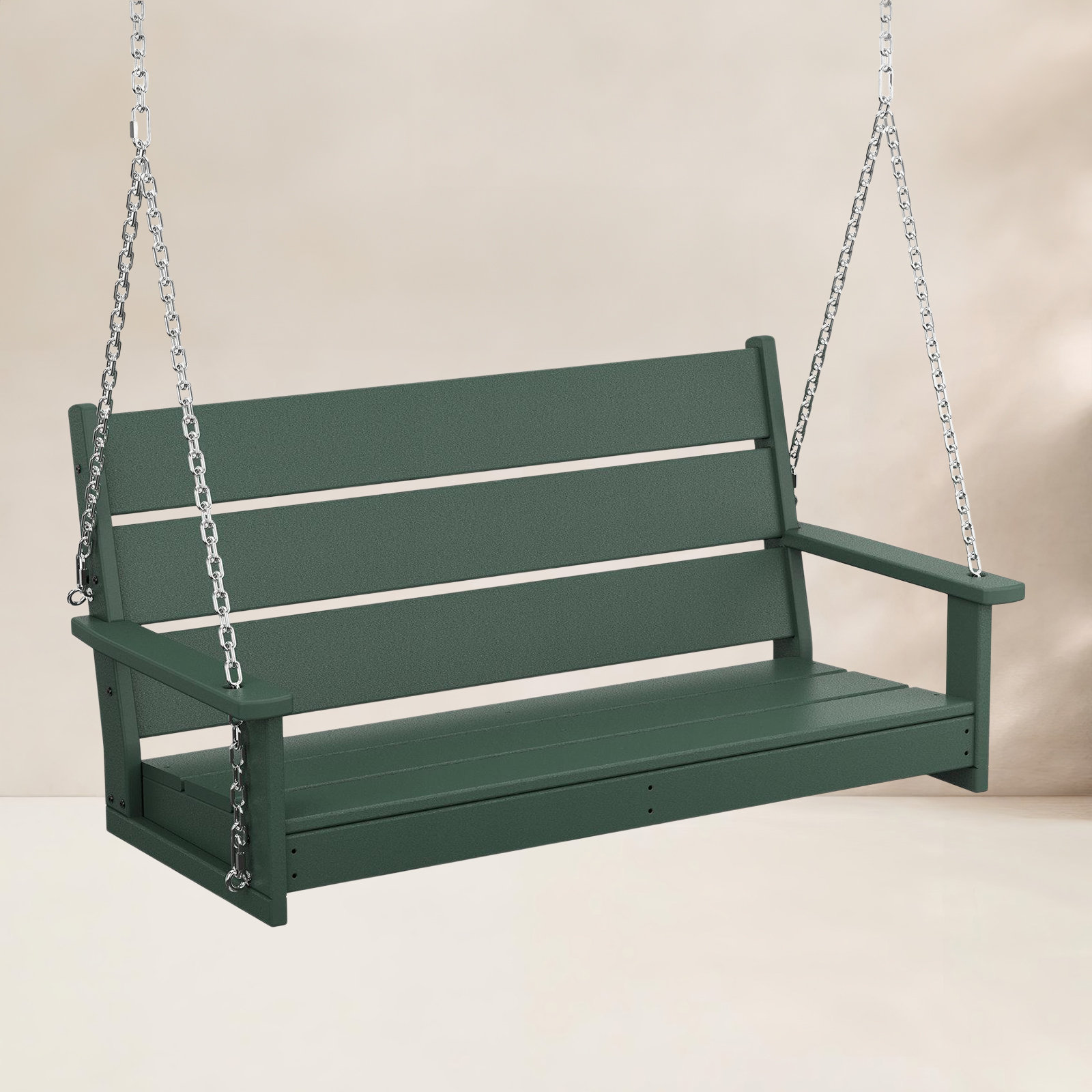 POLYWOOD® Lakeside Porch Swing, Green