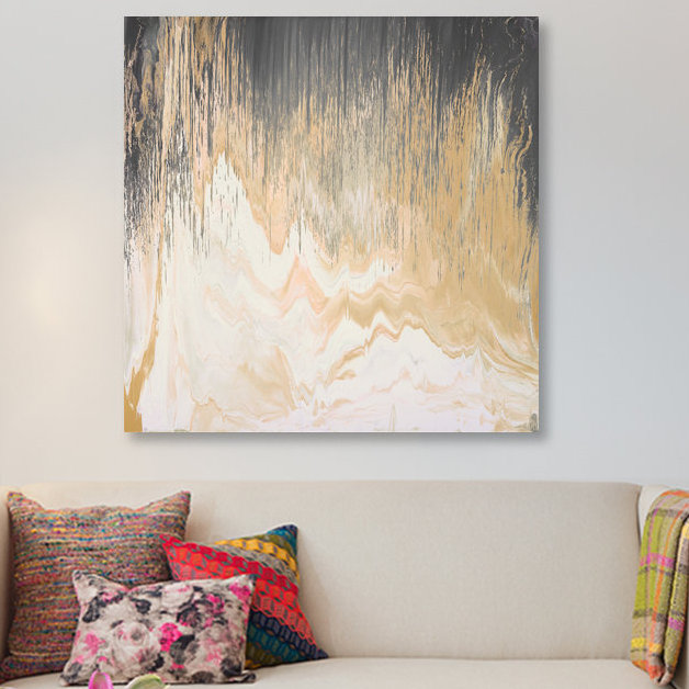 «Abstracted Chevron», reproduction d'art sur toile, H 18 po x l 18 po x P 1,5 po, Toile avec cadre noir