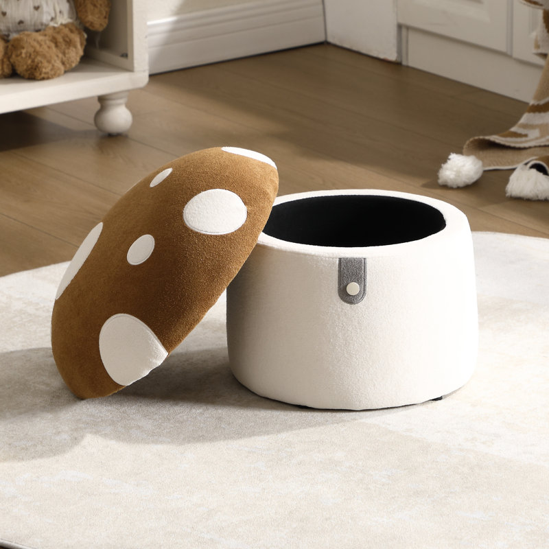 Repose-pieds avec rangement Mushroom Kids, Brun