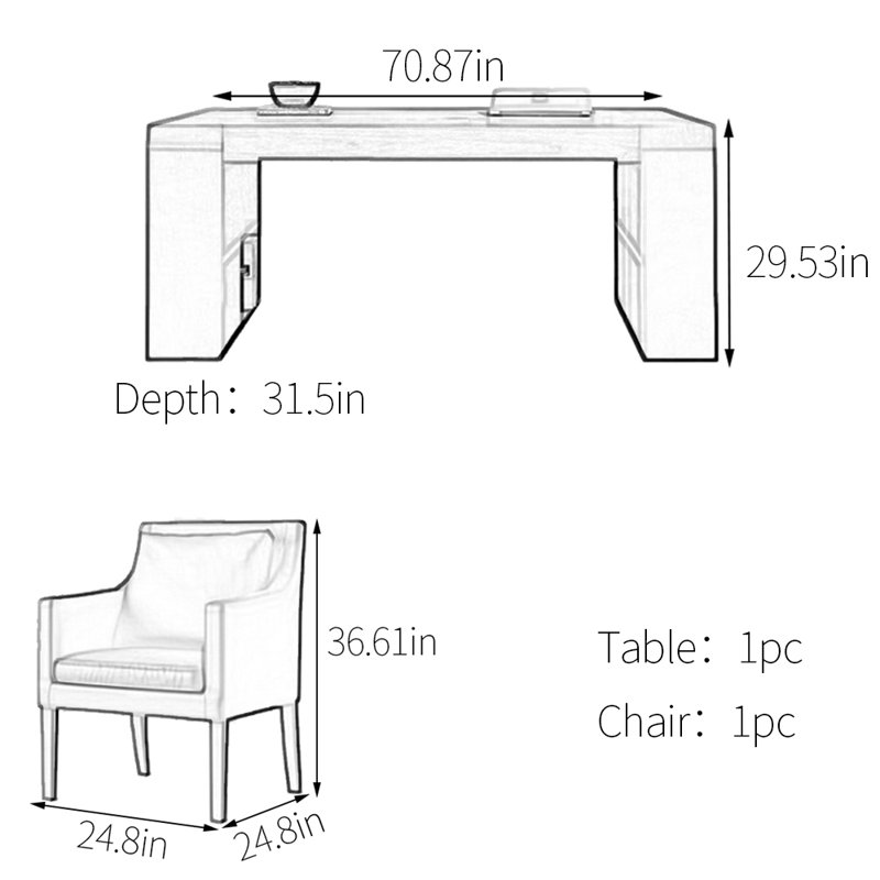 4-cube open-shelf leg design desk