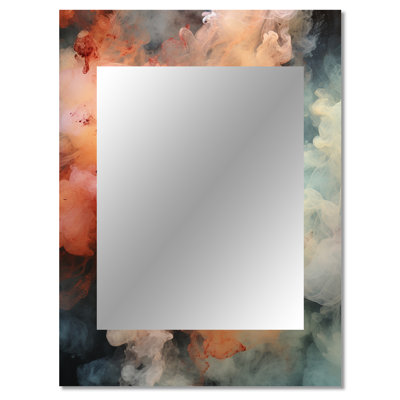 Beyond Boundaries smoke - Abstract Collages Unique Wall Mirror, Modern Mirror, Printed Metal Art