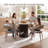 2 Pieces PU leather Upholstered Accent Armchairs, Modern Dining Chair-600161799