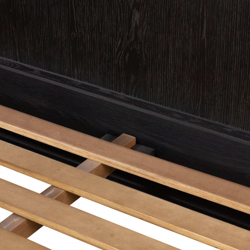 Toulouse Bed, Distressed Black, King
