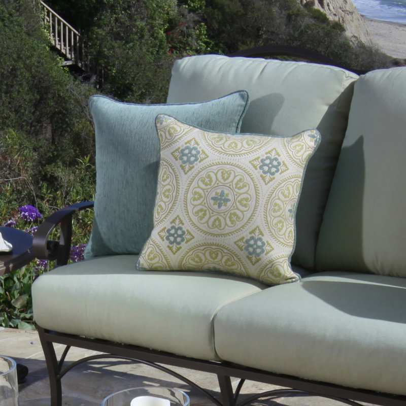 Design Harmony Square Indoor/Outdoor Pillow Cover & Insert, Sahara Denim