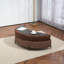 Grand repose-pieds rembourré avec rangement demi-lune-108685028